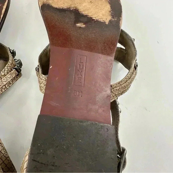 Steve Madden luxe L-Zena sandals size 8 tan faux leather gladiator festival boho - Picture 8 of 14